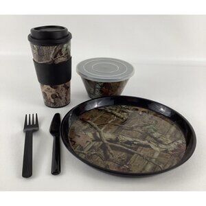 Mossy Oak Break Up Plate Utensils Reusable Bubba Tumbler Bowl Lid Camouflage Set
